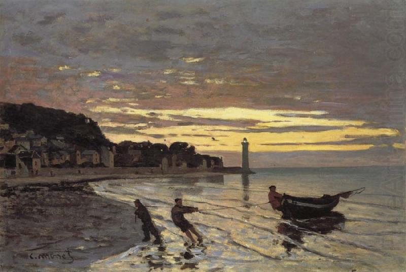 Claude Monet Towing of a Boat at Honfleur china oil painting image